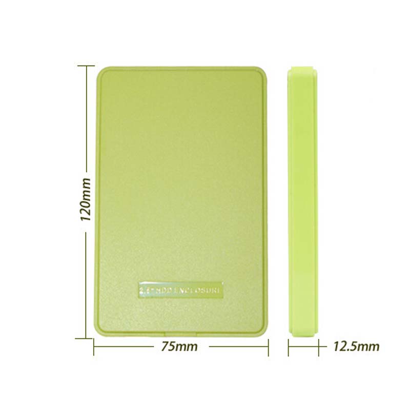 Colorful ABS plastic SATA USB2.0 2.5-inch HDD Enclosure Support capacity 1TB for Notebook 